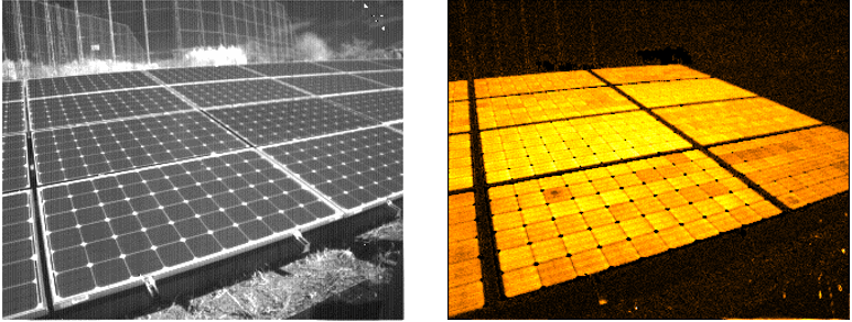 高爾夫球場附近的光伏組件EL圖片